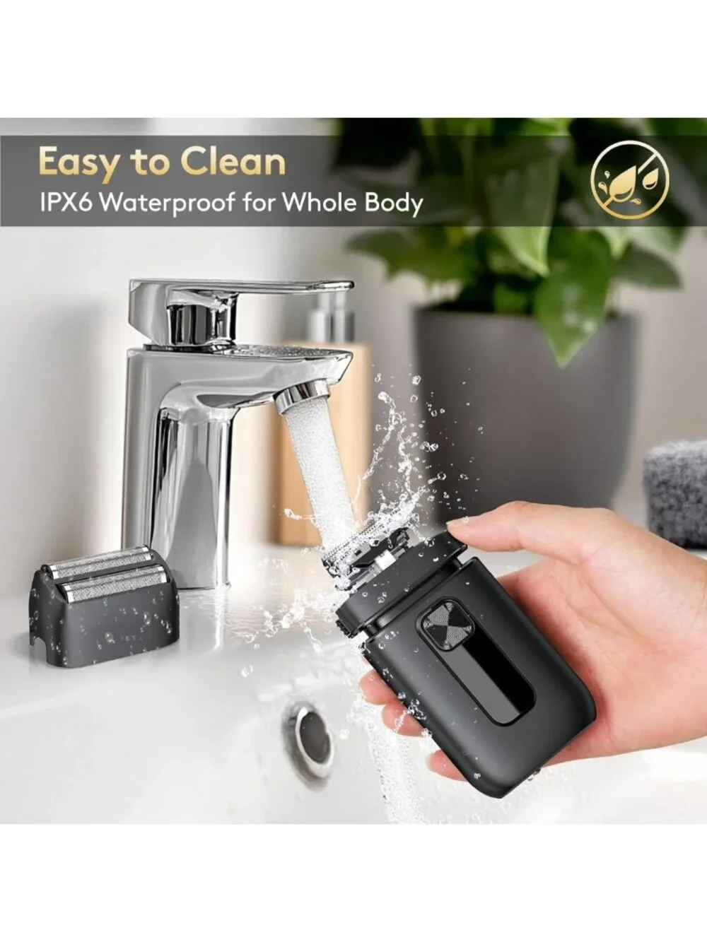 Men's Electric Razor - Foil Shaver, Wet/Dry, 150-Min Runtime, Waterproof, LED